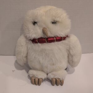 Gund White Plush Owl with Red Collar Harry Potter